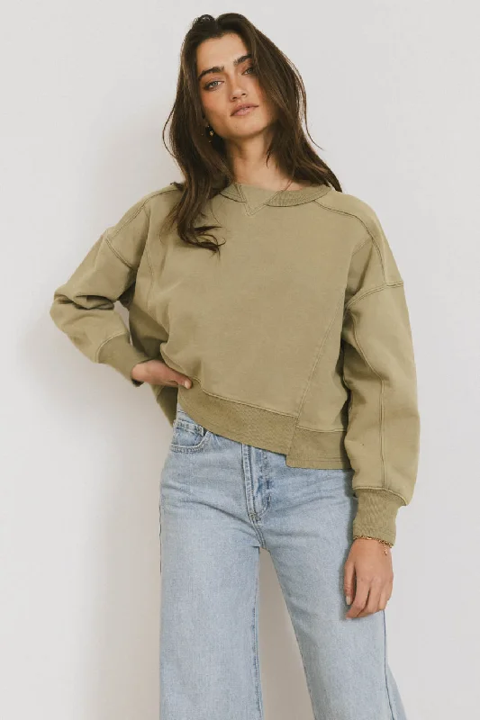 Aarti Sweatshirt in Olive - FINAL SALE