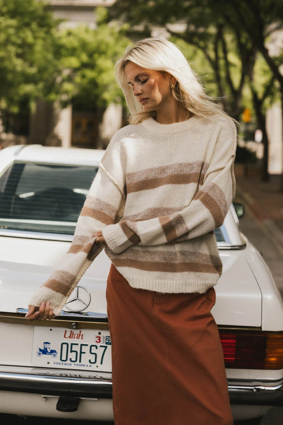 Allurah Striped Sweater - FINAL SALE