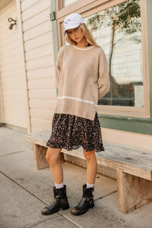 Ashley Knit Sweater in Taupe - FINAL SALE