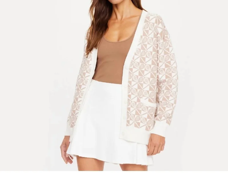 Boulevard Piper Knit Cardigan In Ivory