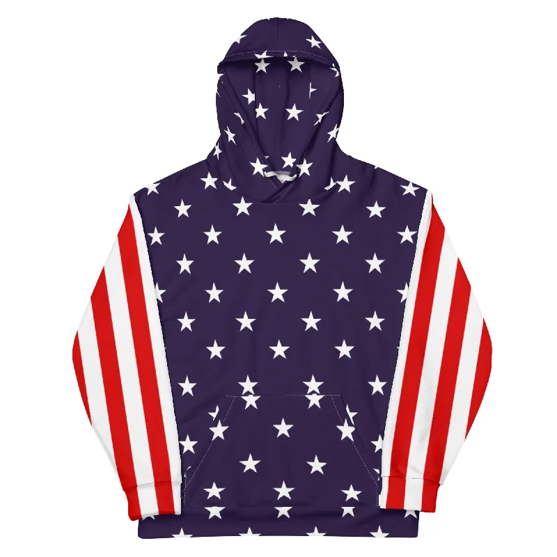 Soft Comfort Wear Stars and Bars American Flag Unisex Hoodie