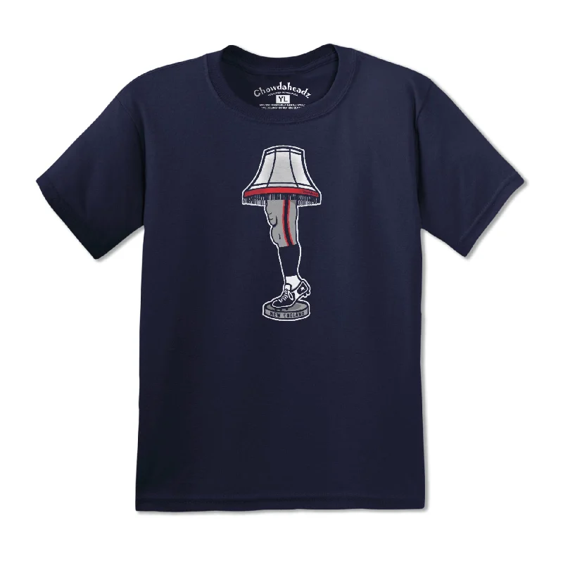 New England Football Holiday Leg Lamp Youth T-Shirt