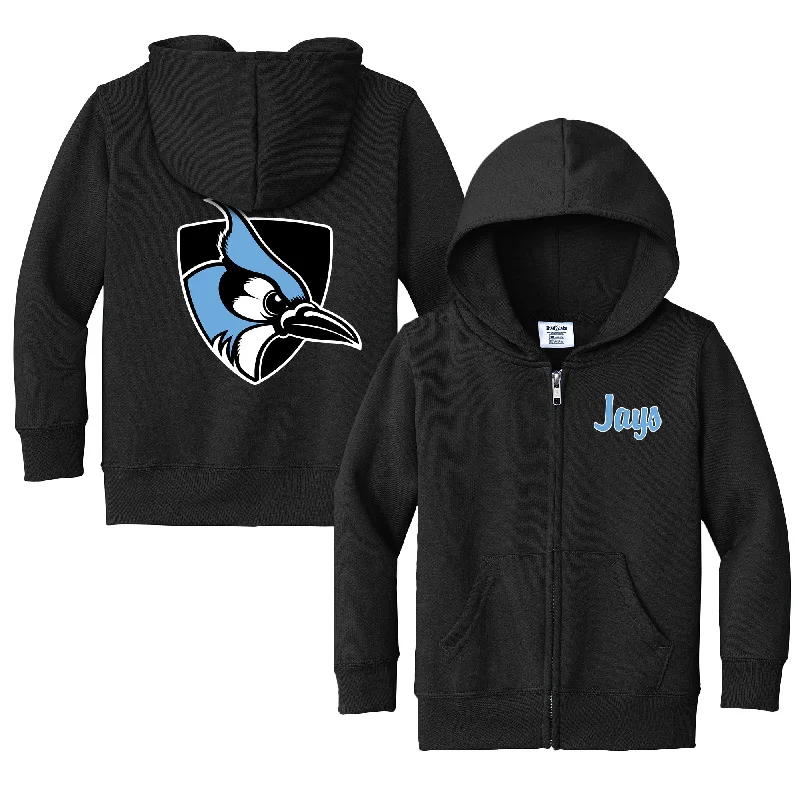 Elegant And Lazy Johns Hopkins Blue Jays Logo Toddler Full-Zip Sweatshirt