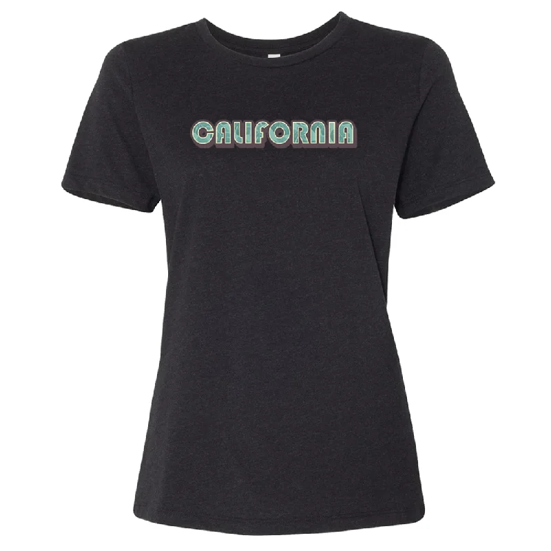 Cozy Essentials Wear California 70's Blue Logo Women's Relaxed Jersey Tee