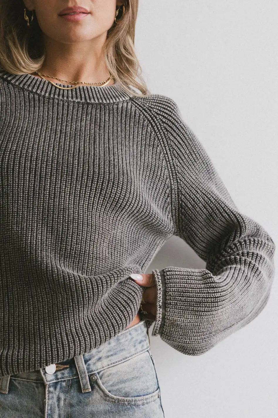 Aveline Knit Sweater in Black - FINAL SALE