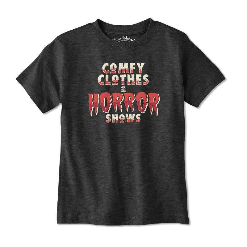 Comfy Cloths And Horror Shows Youth T-Shirt