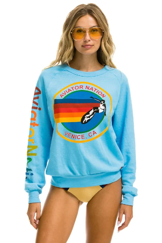 Relaxed Fits AVIATOR NATION UNISEX CREW SWEATSHIRT - SKY