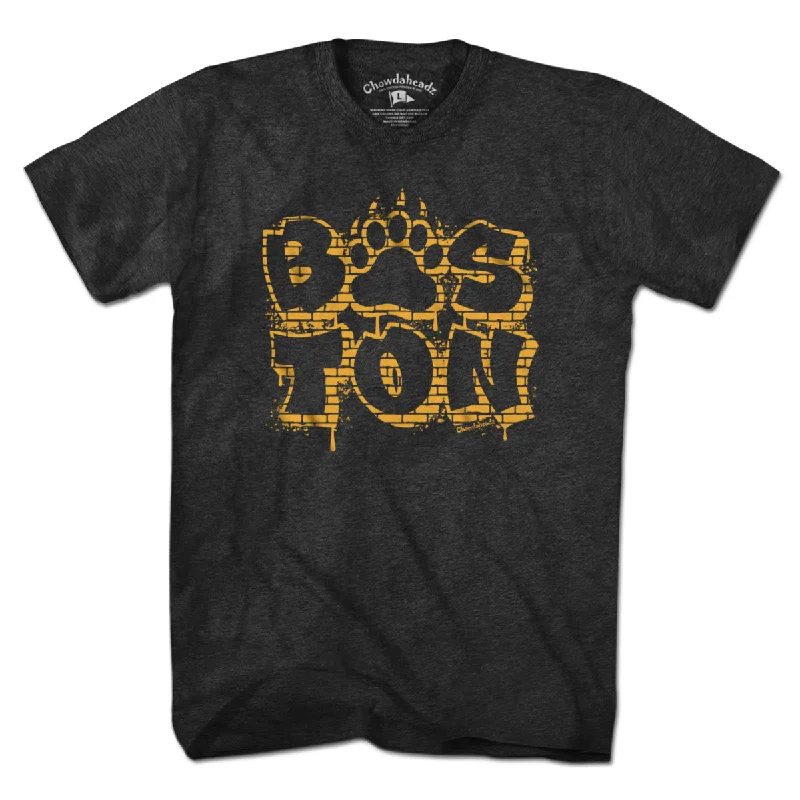 Boston Bear Paw Stacked Graffiti T-Shirt