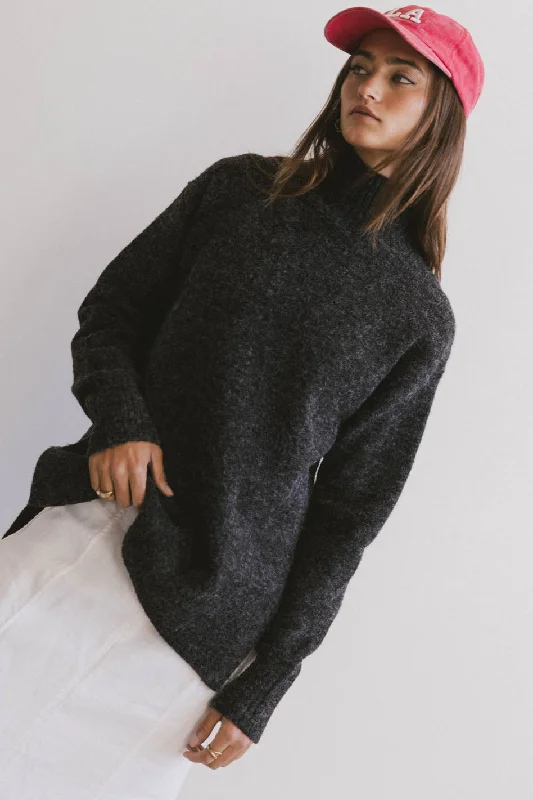 Gracie High Neck Sweater in Black - FINAL SALE