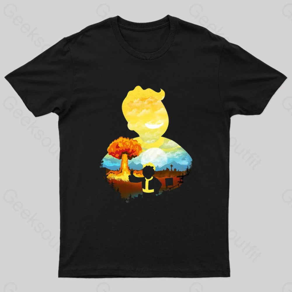 Warm Chic Nuka Landscape Nerd T-Shirt