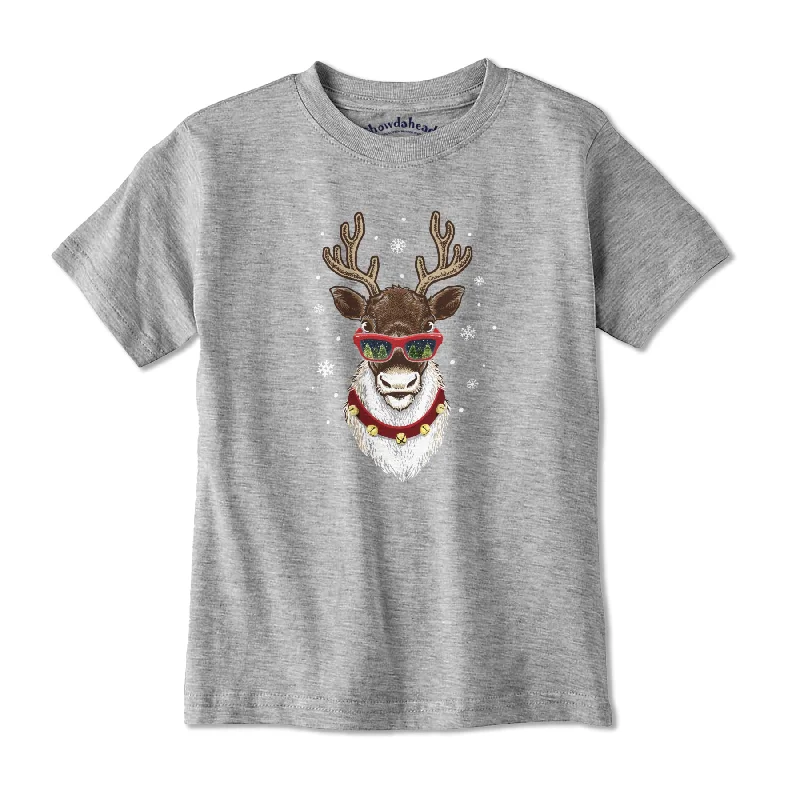 Cool Christmas Reindeer Youth T-Shirt