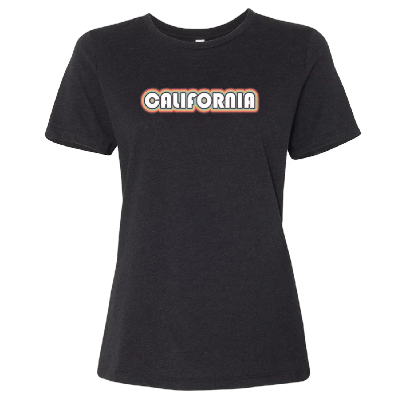 Youthful California 70's Rainbow Women's Relaxed Jersey Tee