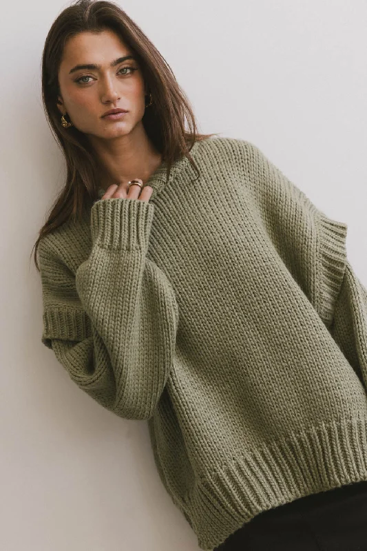 Josie Knit Sweater in Sage - FINAL SALE