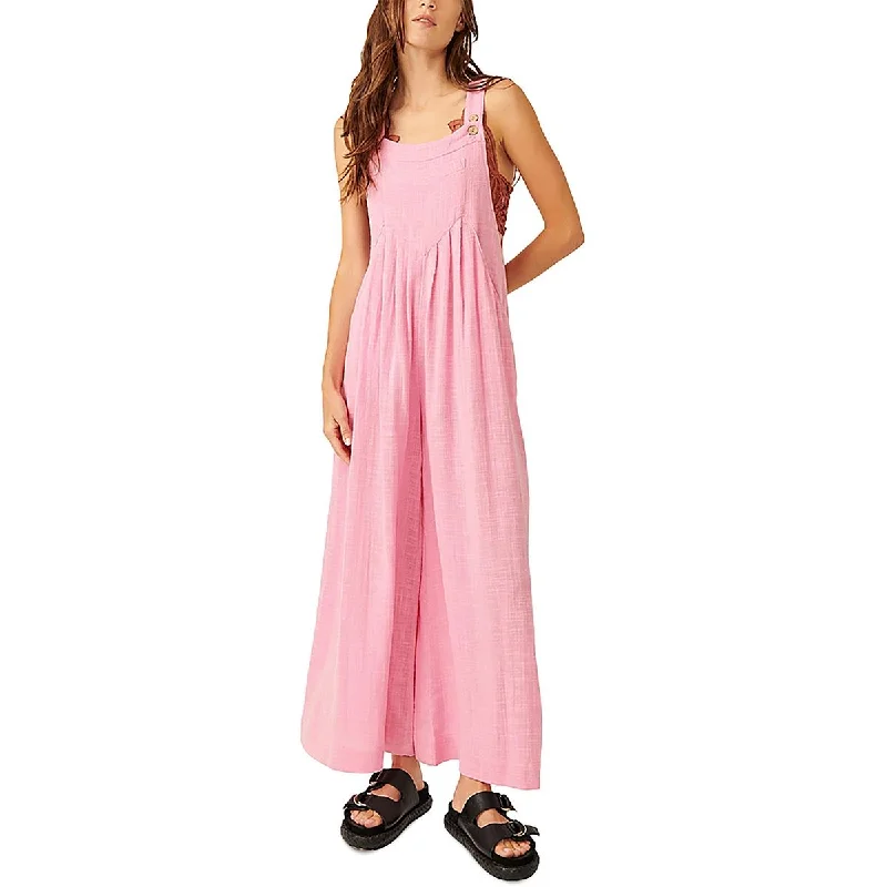 Must-have For Autumn And Winter Free People Womens Sundrenched Cotton Wide Leg Overalls