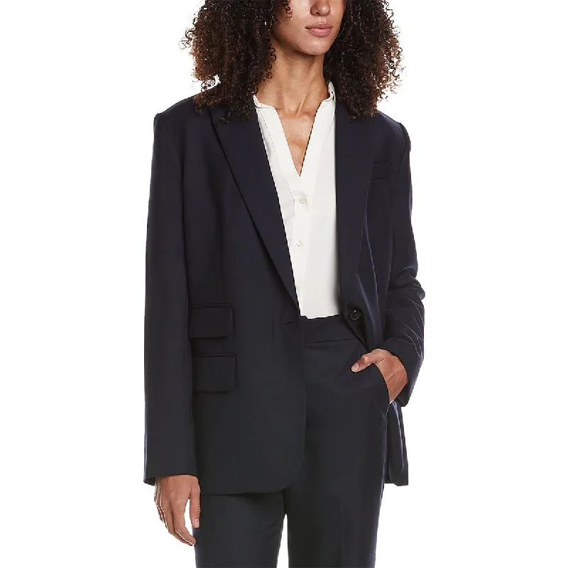 Warm Winter Series Womens Shoulder Pads Long Sleeve One-Button Blazer