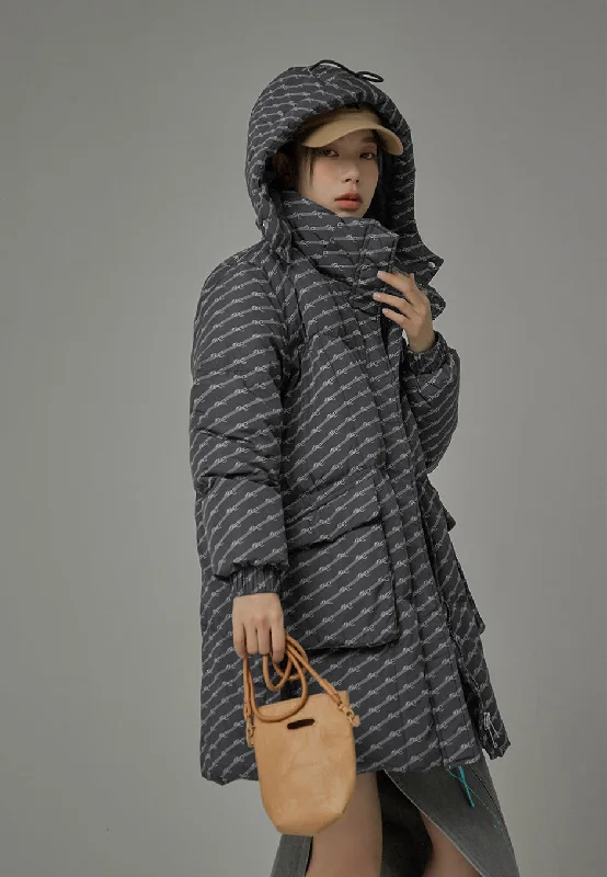 Lazy Style Once Upon A December Long Padded Coat