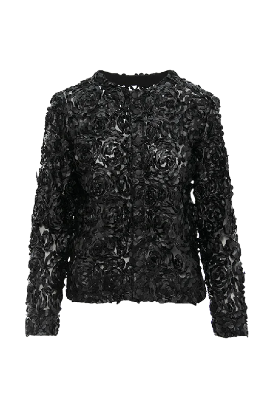 3D Black Tulle Jacket