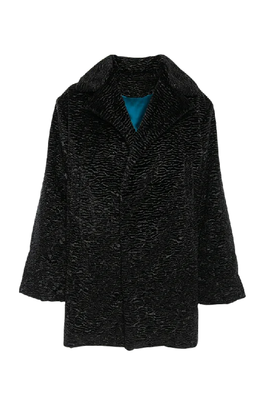 Black Faux Fur Coat