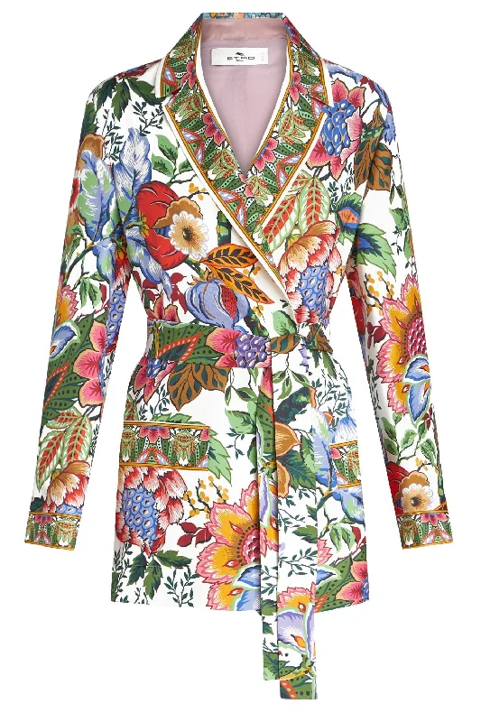 Printed Wrap Around Jacket