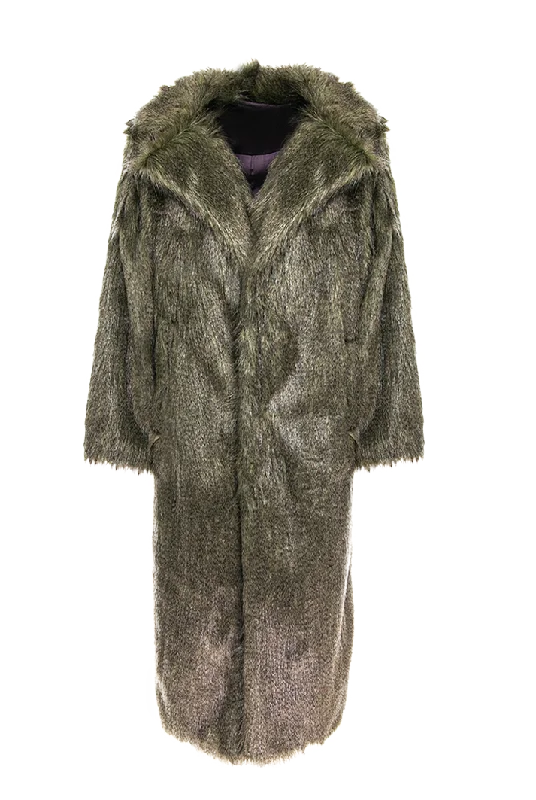 Faux Fur Long Coat & Vest