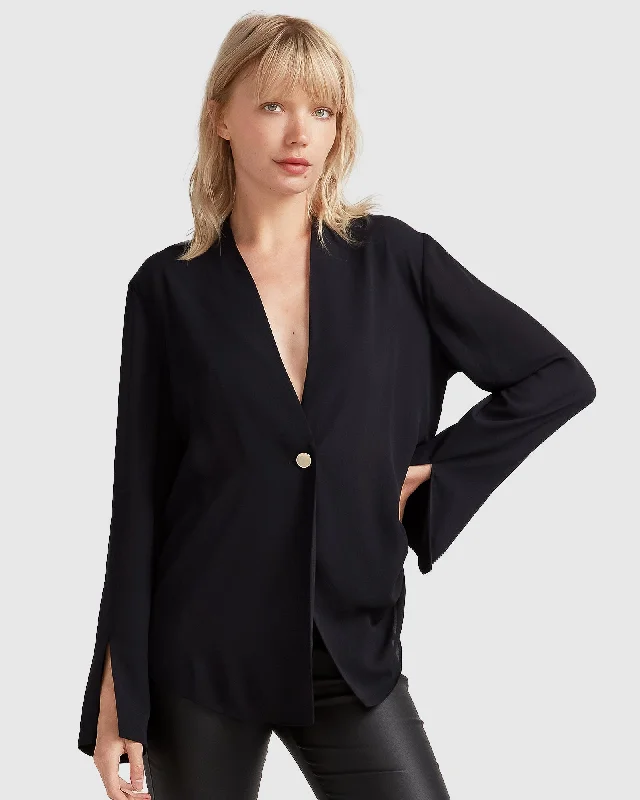 Sheer Genius Lightweight Blazer - Black