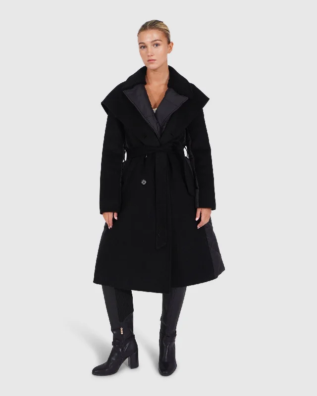 Walk Me Home Convertible Coat - Black