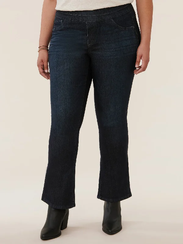 Ab"solution® High Rise Indigo Plus Itty Bitty Bootcut Glider