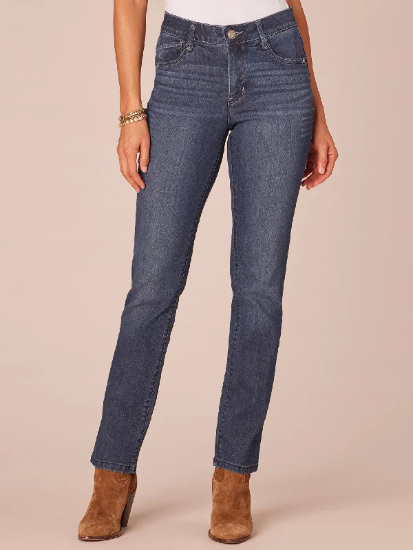 "Ab"solution® Indigo High Rise Straight Leg Jeans