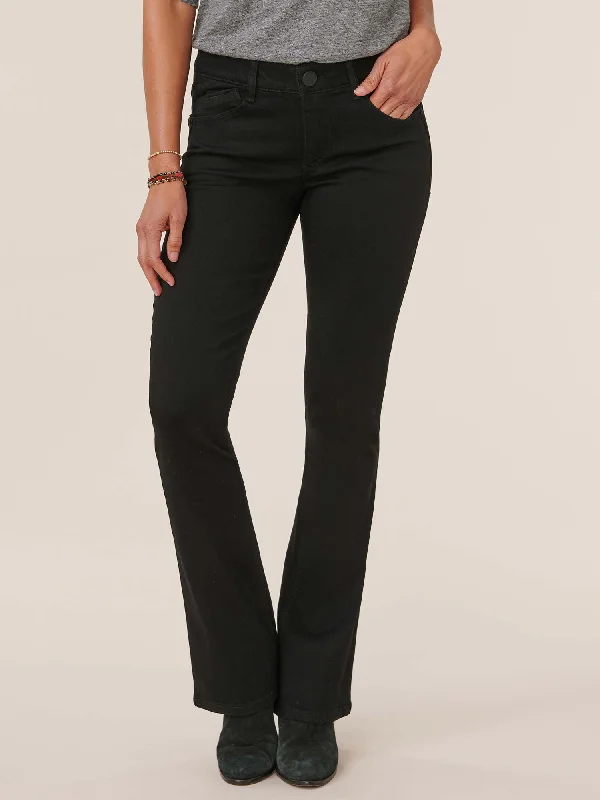 "Ab"solution® Black Denim Petite Itty Bitty Bootcut Jeans