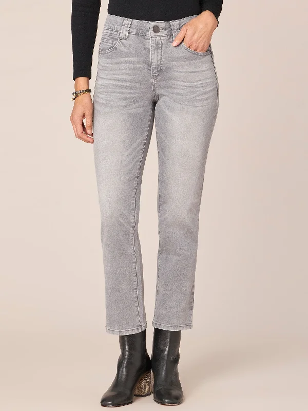 "Ab"solution Mid-Rise Cropped Ankle Straight Leg Jeans