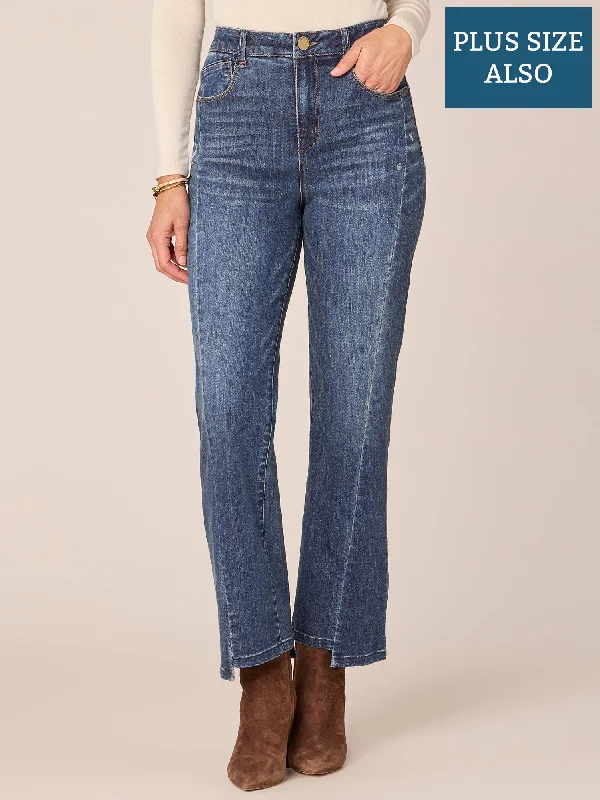 "Ab"solution Skyrise Barely Boot Plus Size Jeans with Step Hem