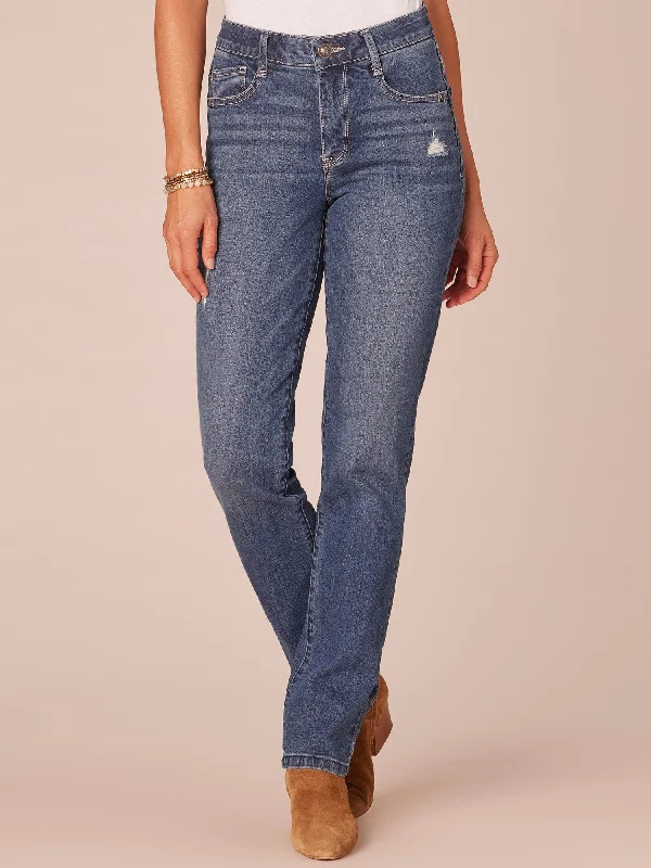 "Ab"solution High Rise Straight Leg Jeans