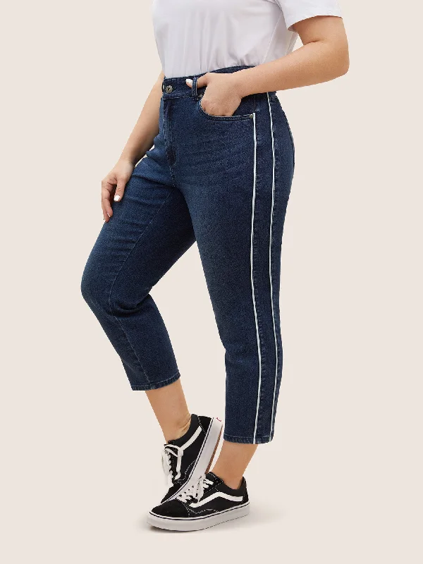 Basics Contrast Trim Skinny Jeans