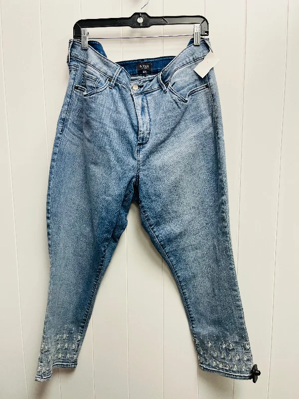 Jeans Cropped By Not Your Daughters Jeans In Blue Denim, Size: 18