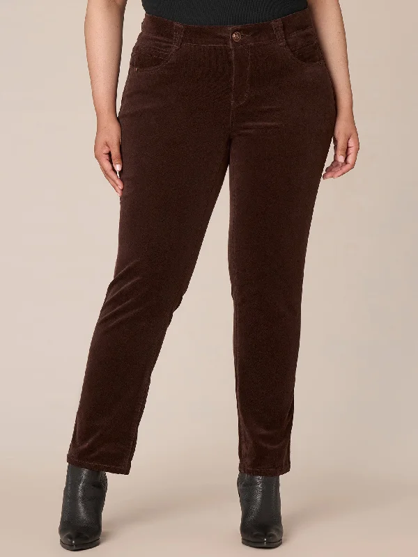 "Ab"solution® Corduroy Straight Leg Plus Pants