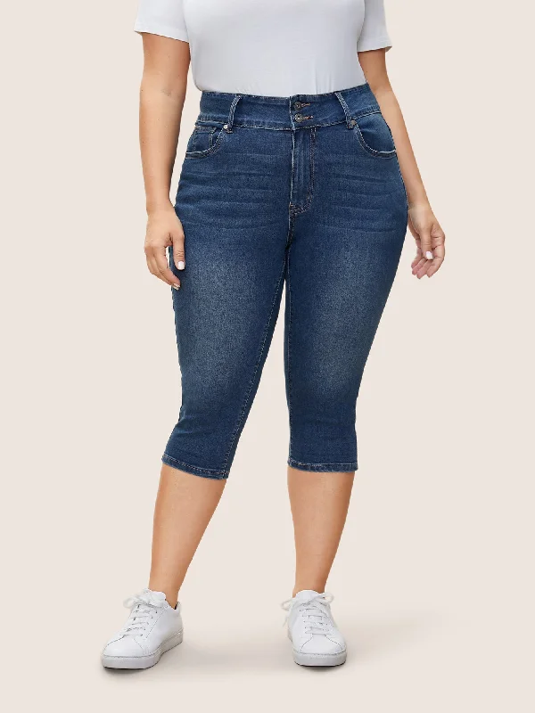 Skinny Below The Knees Pocket Jeans