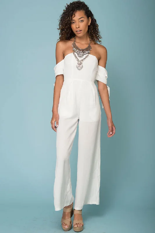 Kyndall Tube Top Jumpsuit White