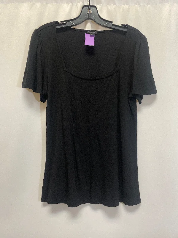 Black Top Short Sleeve Ann Taylor, Size M