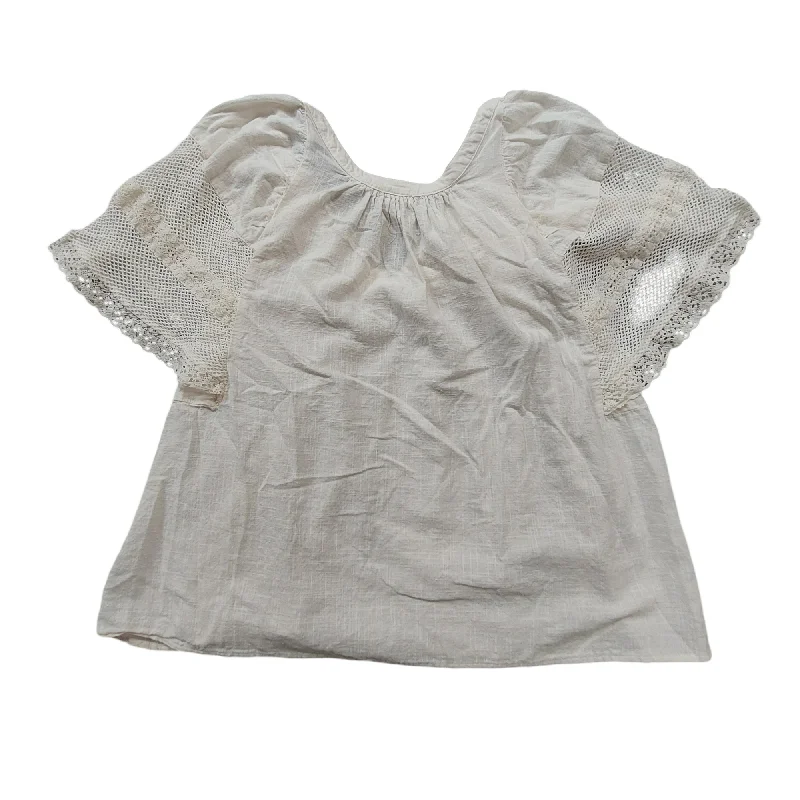 Cream Top Short Sleeve Old Navy, Size L