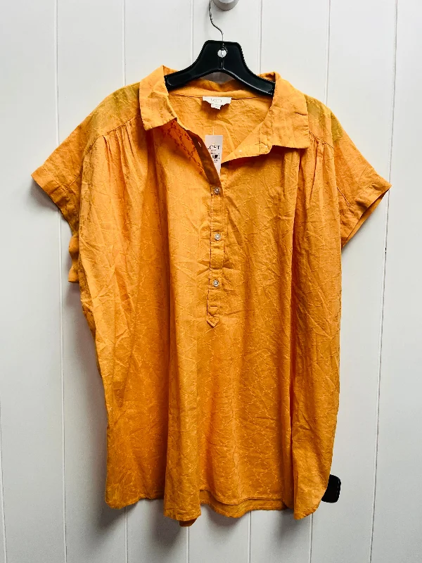 Orange Top Short Sleeve Loft, Size Xl