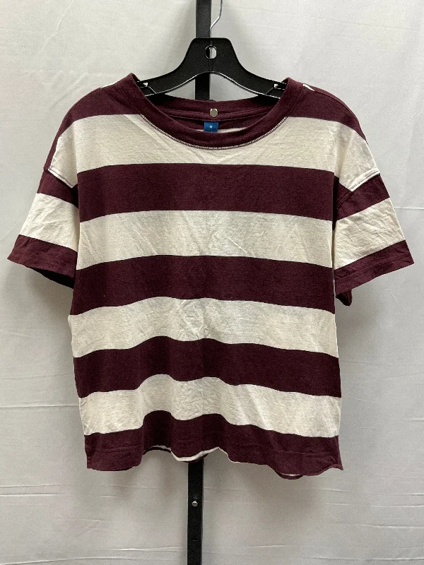 Striped Pattern Top Short Sleeve Basic Old Navy, Size M