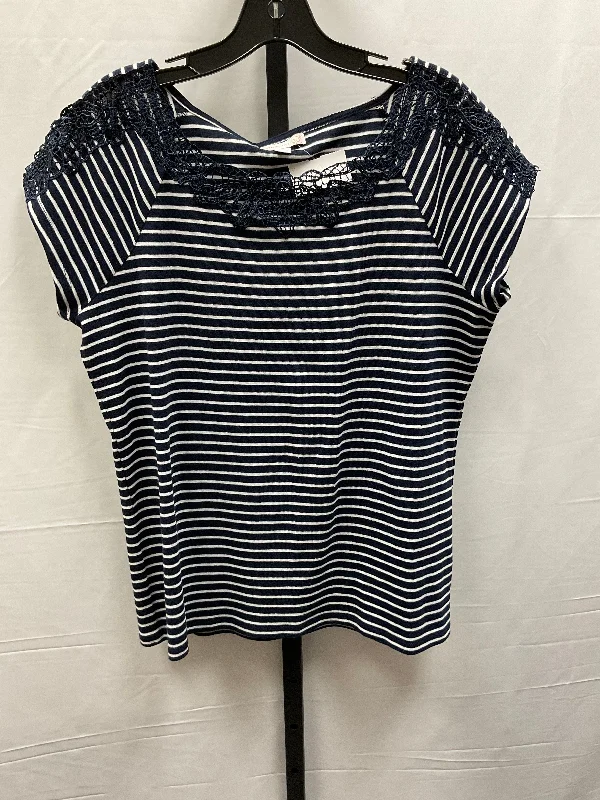 Striped Pattern Top Short Sleeve Westport, Size Xl