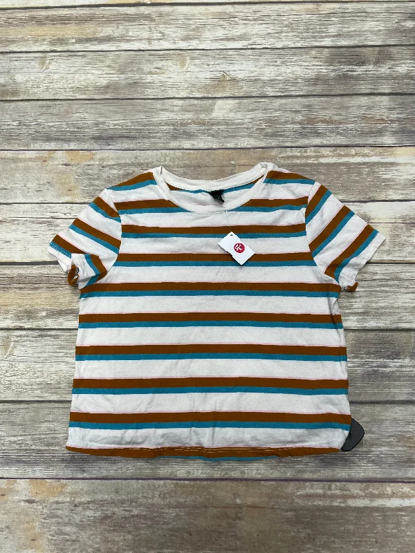 Striped Pattern Top Short Sleeve Wild Fable, Size S