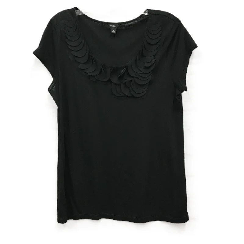 Top Short Sleeve By Ann Taylor In Black, Size: L