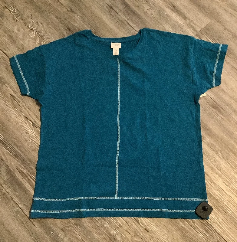 Top Short Sleeve By Chicos In Blue, Size: M