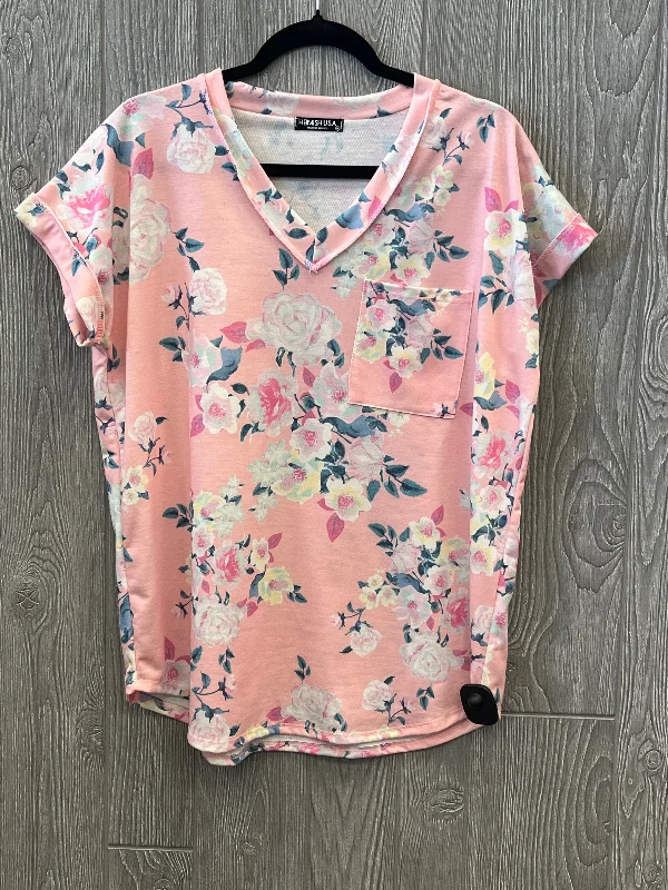 Top Short Sleeve By Heimish Usa In Pink, Size: M