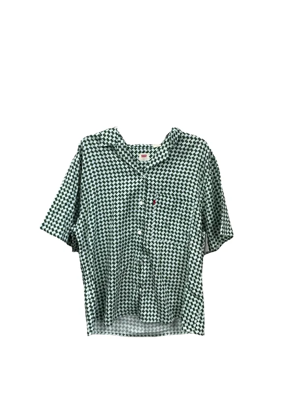 Top Short Sleeve By Levis In Green, Size: L