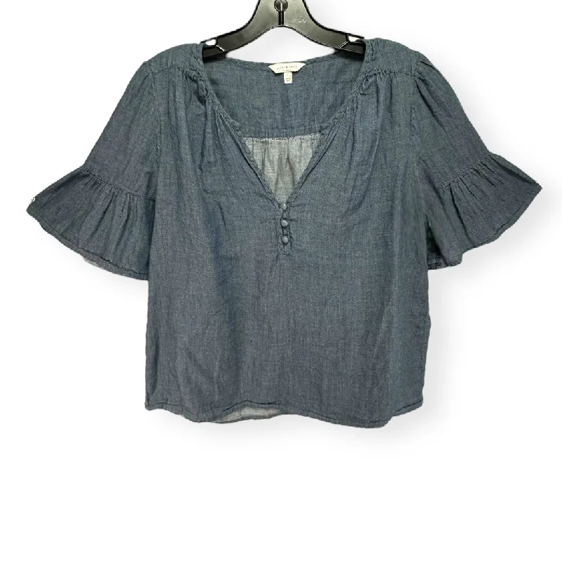 Top Short Sleeve By Lucky Brand In Blue, Size: S