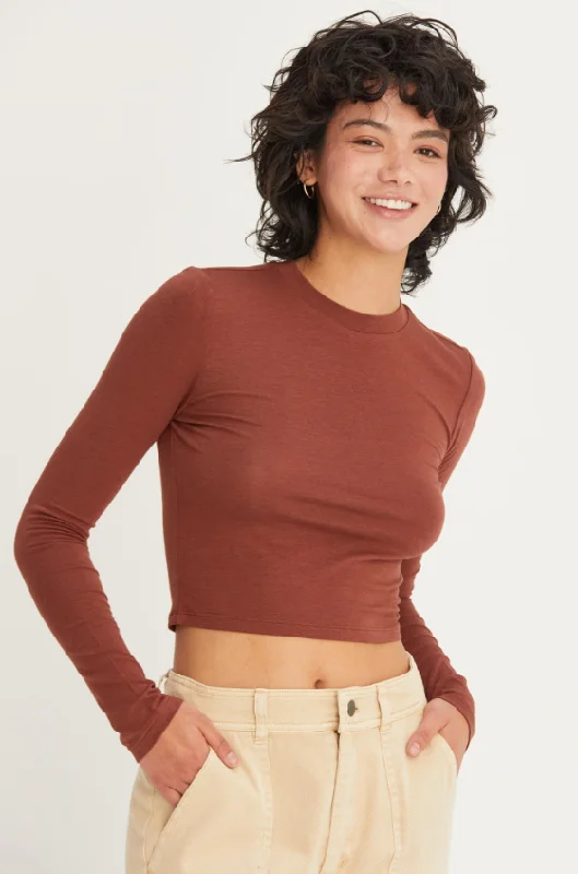 Annalynn Cropped Long Sleeve Top