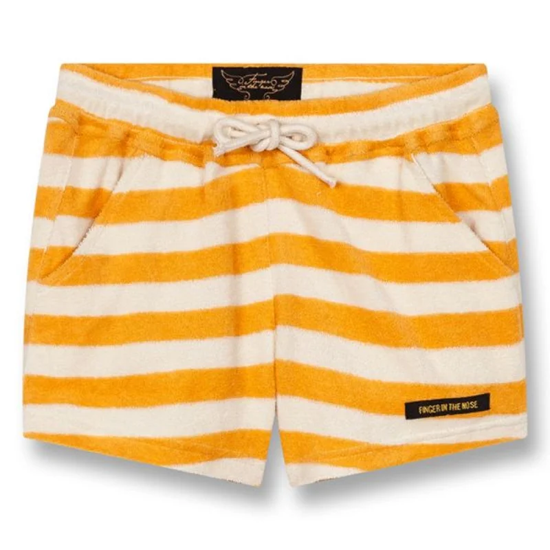 Finger In The Nose Trinity Knitted Mini Shorts Mandarin Stripes